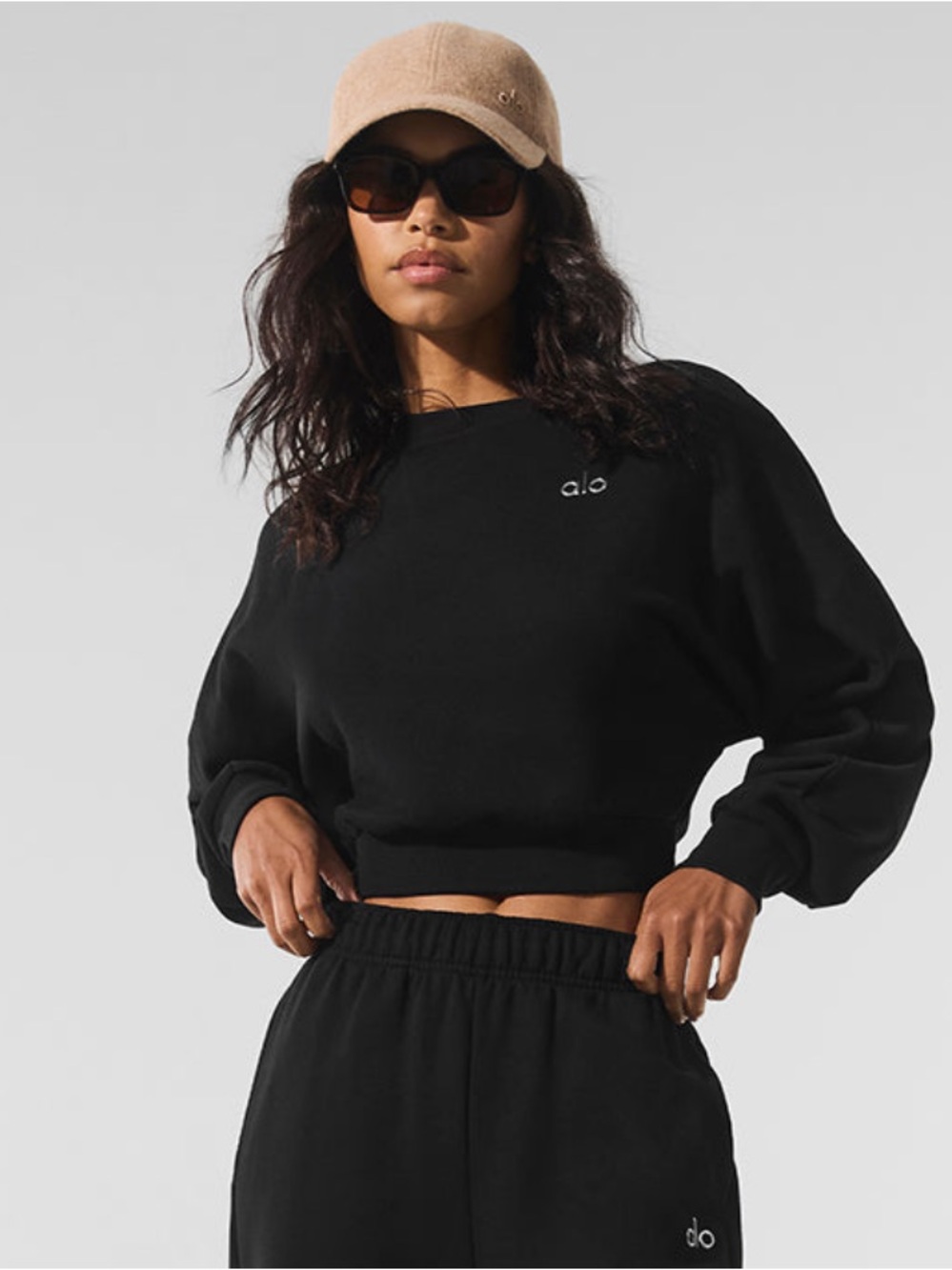 alo Cropped Accolade Crewneck Sweatshirt